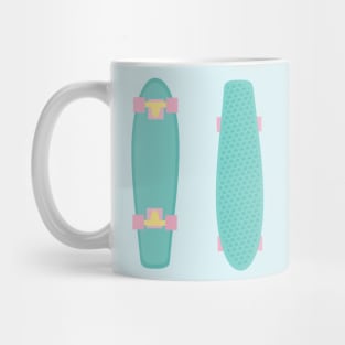 Pastel Turquoise Skateboard Mug